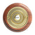 Traditional Round Wireless Doorbell in Mahogany and Brass