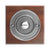 Traditional Square Wireless Doorbell in Mahogany and Chrome