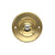 Wired Flush Fitting Doorbell Push Button, 76mm, in Brass with porcelain press