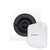 Modern Living Square Perspex Wireless Doorbell in White and Black - Black Centre