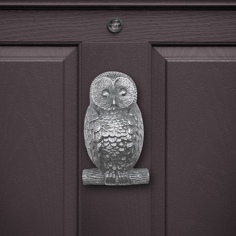 Owl Door Knocker - Chrome