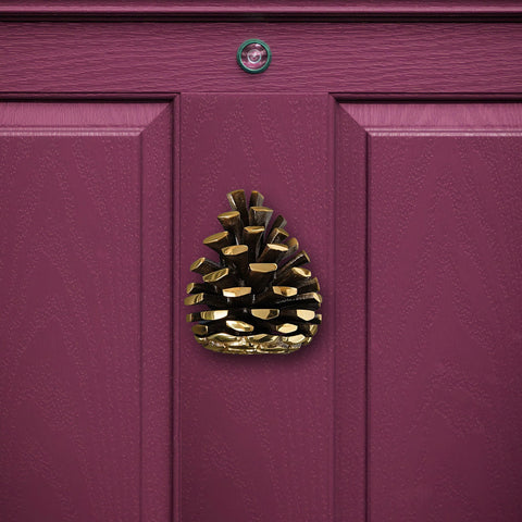 Pinecone Door Knocker - Brass