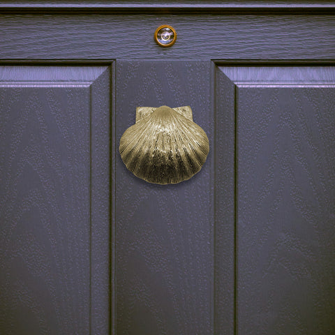 Sea Shell Door Knocker - Brass
