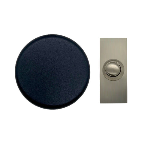 Doorbell World Black Wind-Up Mechanical Doorbell with Brushed Nickel Push - DBW-5858Bk/2204Ni