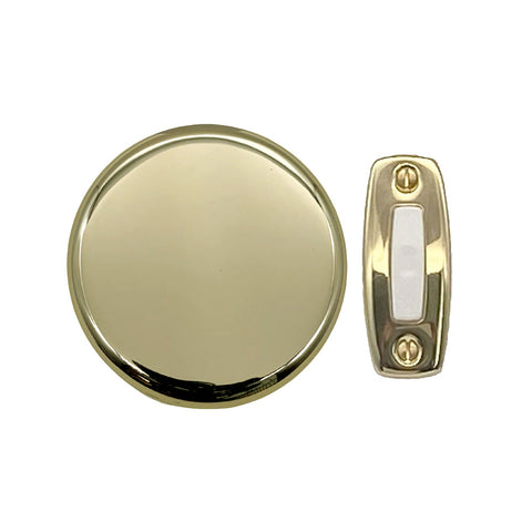 Doorbell World Wind up Mechanical Doorbell - Brass with standard Brass push