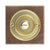 Traditional Square Wired Doorbell in Tudor Oak and Brass