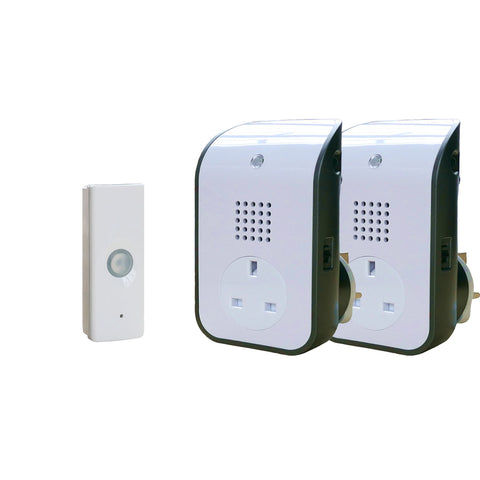 UNI-COM Wireless 150m Twin Plug Through Doorbell Kit