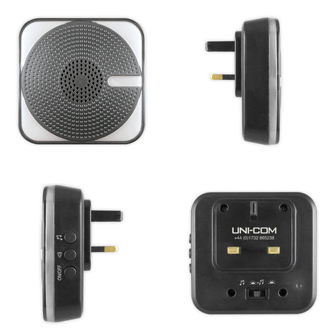 UNI-COM Kinetic Wireless Triple Plug-In Door Chime kit