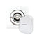 Modern Living Square Perspex Wireless Doorbell in White and Chrome with porcelain press button