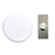 White Wind Up Mechanical Doorbell With Rectangular Brushed Nickel Push with 'Press' Centre