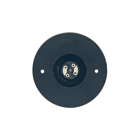 Wind up mechanical Flush Fitted Visitors doorbell Push Button, Black and Chrome with Chrome center