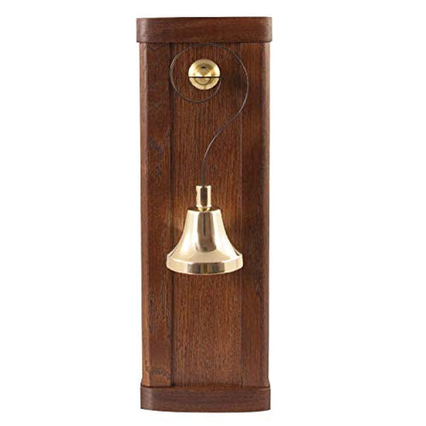 Wired Wall Mounted Victorian Style Butlers Bell - Transformer Version. Mahogany and brass - DNT-222